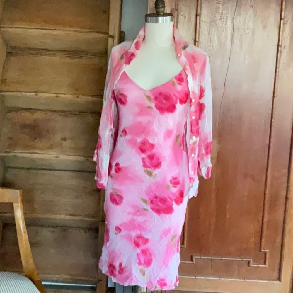 Arden B Vintage Crinkle Slip Dress